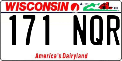 WI license plate 171NQR