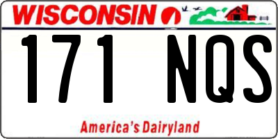 WI license plate 171NQS