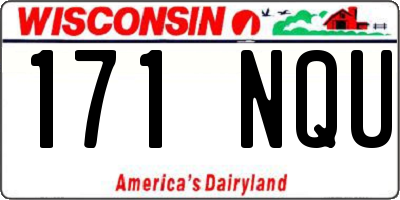 WI license plate 171NQU