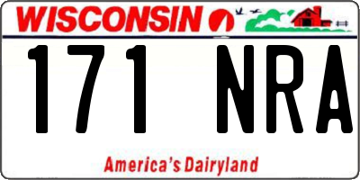 WI license plate 171NRA