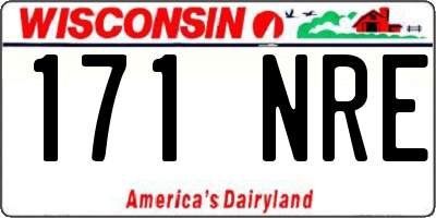 WI license plate 171NRE