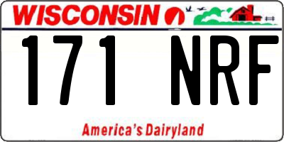 WI license plate 171NRF