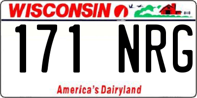 WI license plate 171NRG