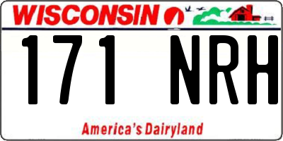 WI license plate 171NRH