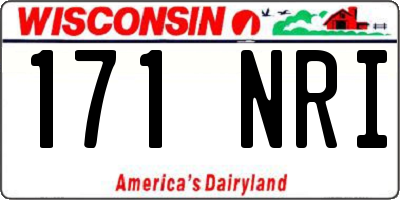 WI license plate 171NRI