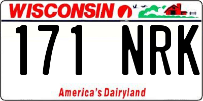 WI license plate 171NRK
