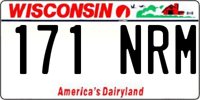 WI license plate 171NRM