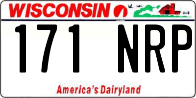 WI license plate 171NRP