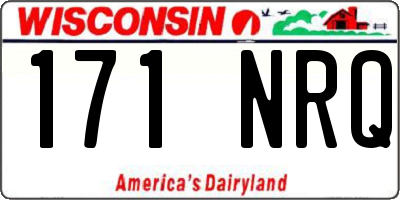WI license plate 171NRQ