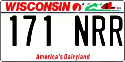 WI license plate 171NRR