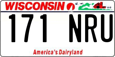WI license plate 171NRU