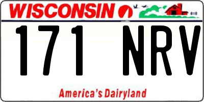WI license plate 171NRV