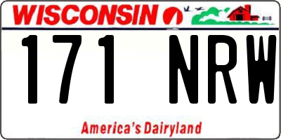 WI license plate 171NRW