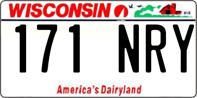 WI license plate 171NRY