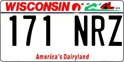 WI license plate 171NRZ