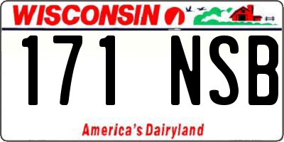 WI license plate 171NSB