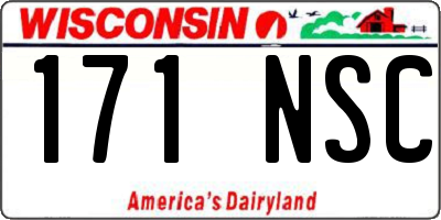 WI license plate 171NSC