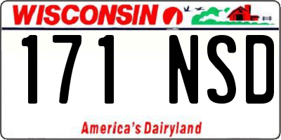 WI license plate 171NSD