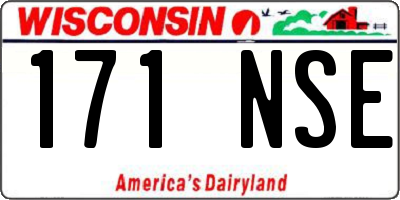 WI license plate 171NSE