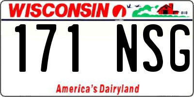 WI license plate 171NSG