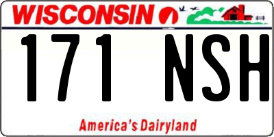 WI license plate 171NSH