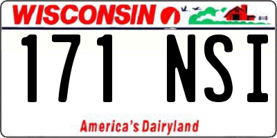 WI license plate 171NSI