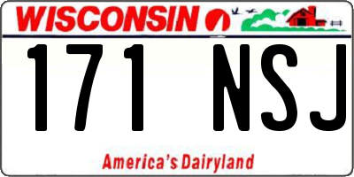WI license plate 171NSJ