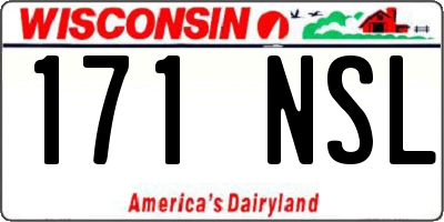 WI license plate 171NSL