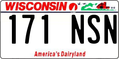 WI license plate 171NSN