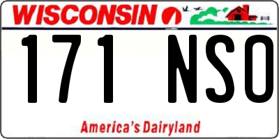 WI license plate 171NSO