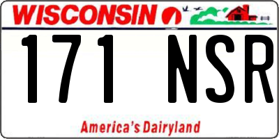 WI license plate 171NSR