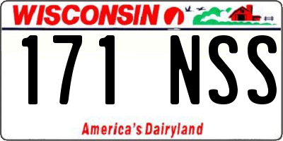 WI license plate 171NSS