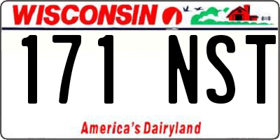 WI license plate 171NST