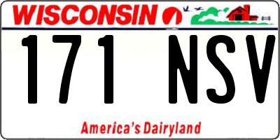 WI license plate 171NSV