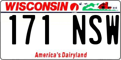 WI license plate 171NSW