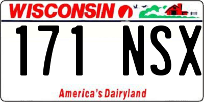 WI license plate 171NSX