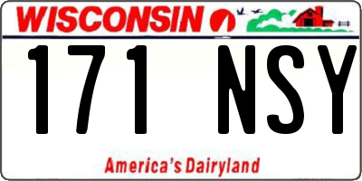 WI license plate 171NSY