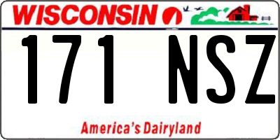 WI license plate 171NSZ