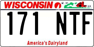 WI license plate 171NTF