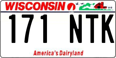WI license plate 171NTK