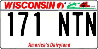 WI license plate 171NTN