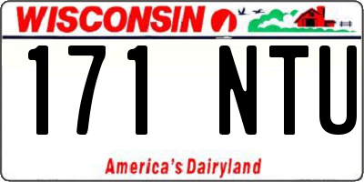 WI license plate 171NTU
