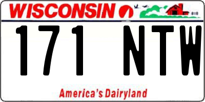 WI license plate 171NTW