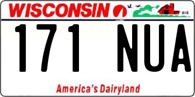 WI license plate 171NUA