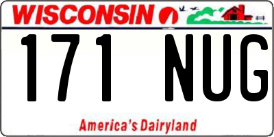 WI license plate 171NUG