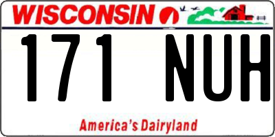 WI license plate 171NUH