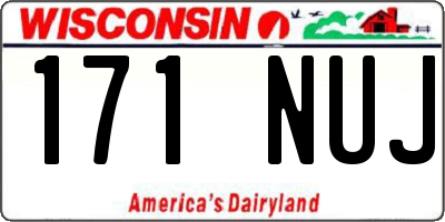 WI license plate 171NUJ