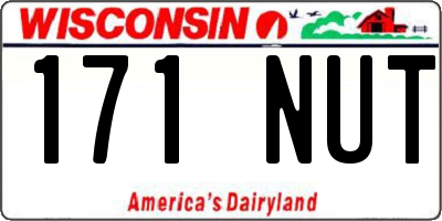 WI license plate 171NUT