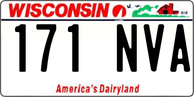 WI license plate 171NVA
