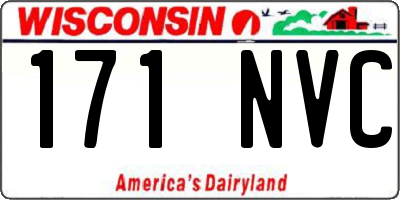 WI license plate 171NVC